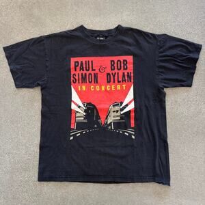 Vintage 2001 Bob Dylan and Paul Simon Concert Tee Giant Size Large